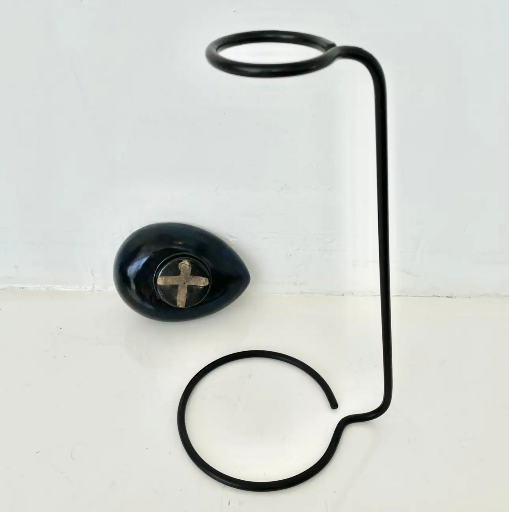 Georges Jouve and Mathieu Matégot Style Ceramic Standing Ashtray Georges Jouve and Mathieu Matégot Style Ceramic Standing Ashtray