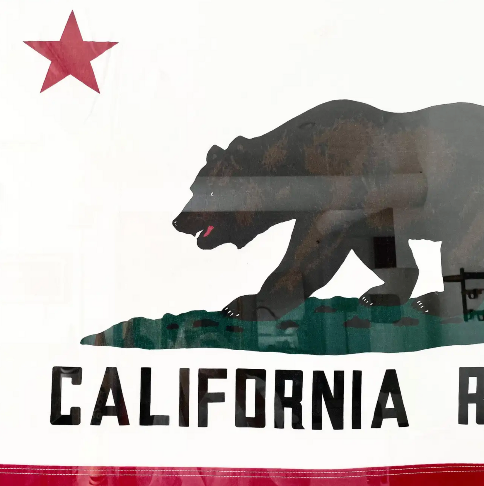 Vintage California Republic State Flag, 1960s USA