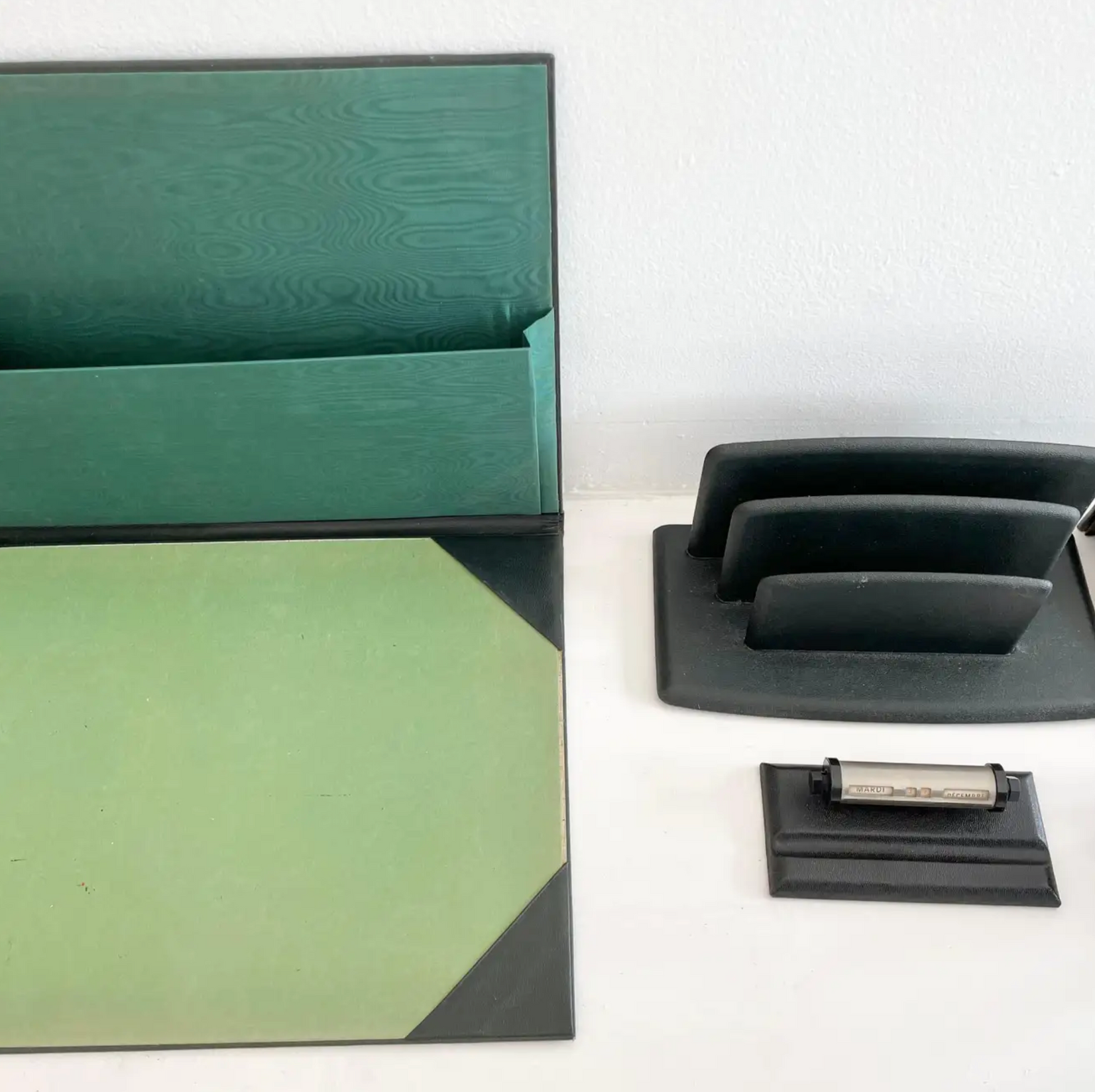 French Leather Desk Set by Le Tanneur, 1960s France