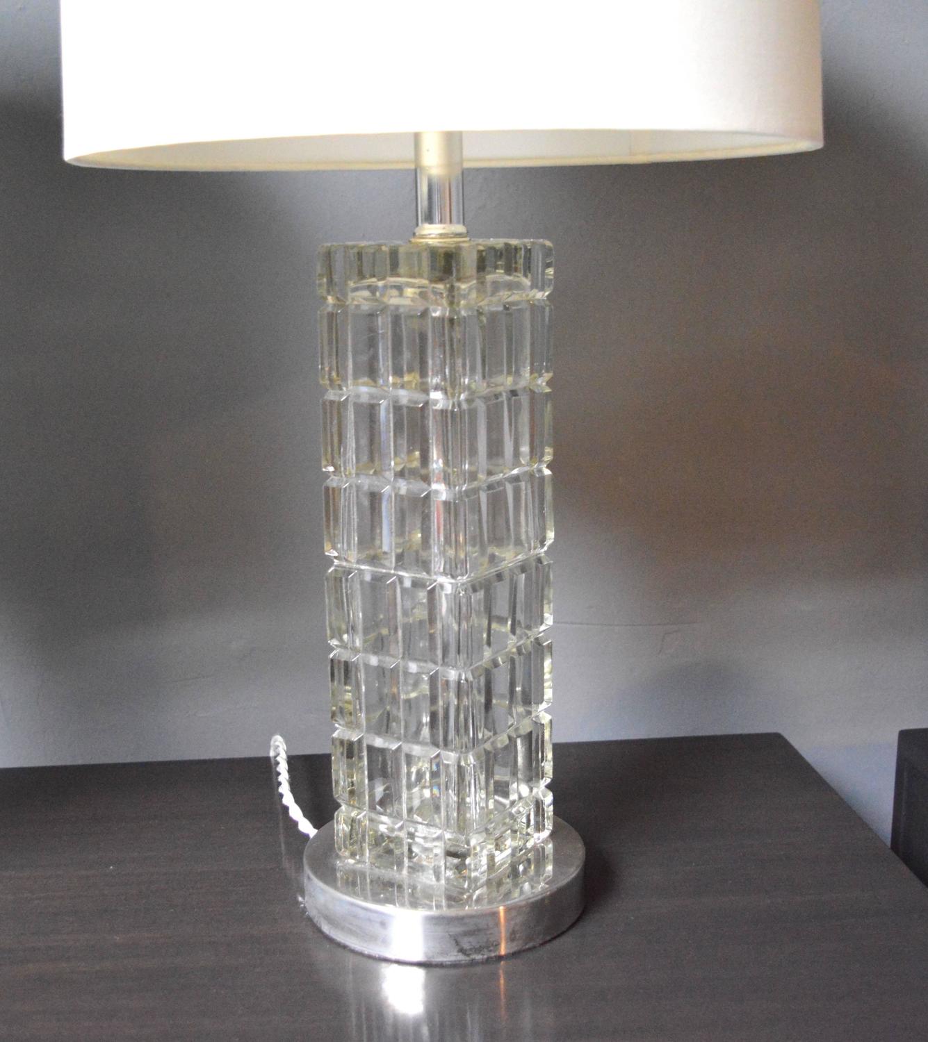 Beveled Glass Table Lamps