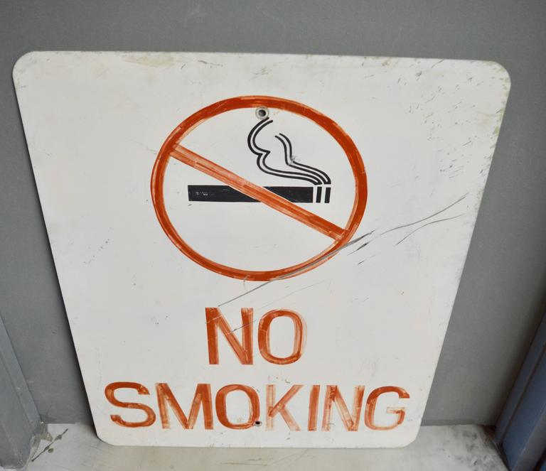 Vintage Hand-Painted No Smoking Sign