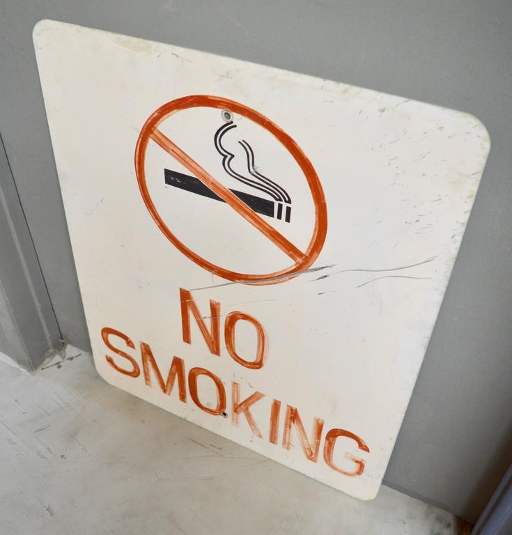 Vintage Hand-Painted No Smoking Sign