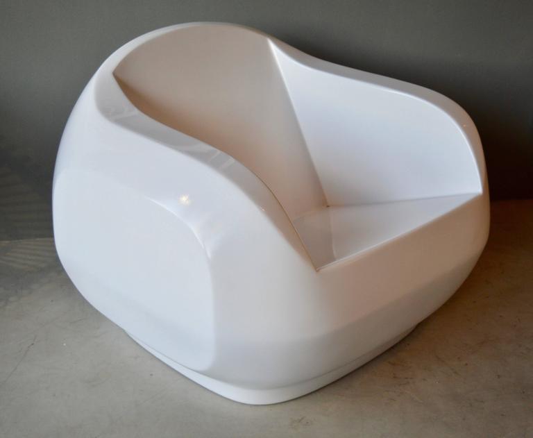 Faceted Sculptural Fiberglass Chair
