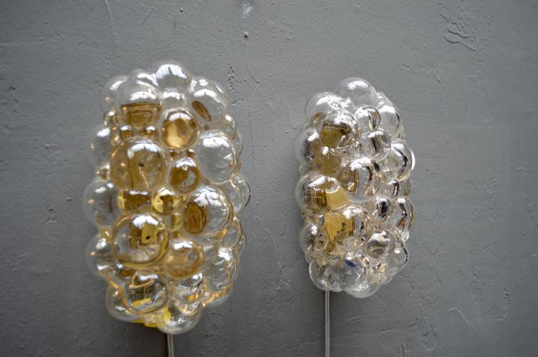 Pair of Austrian Bubble Glass Sconces