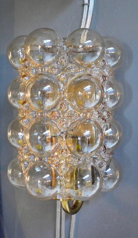 Pair of Limburg Bubble Glass Sconces