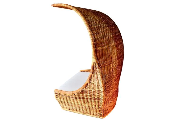 Rattan sales canopy chair
