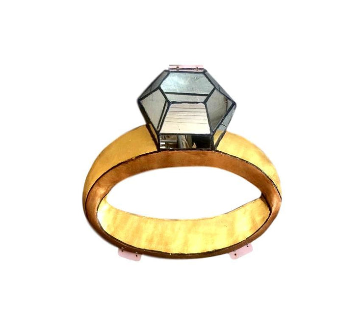 Giant Fiberglass and Mirror Diamond Ring