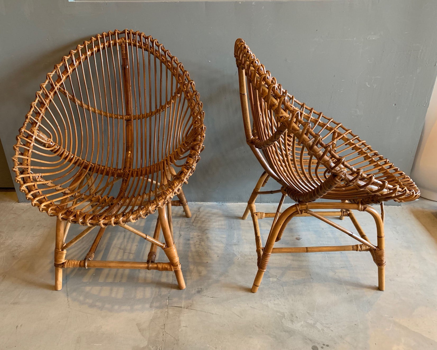 Bonacina Sculptural Chairs, 1950s Italy