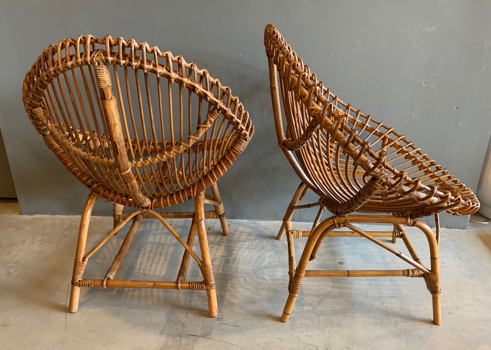Bonacina Sculptural Chairs, 1950s Italy