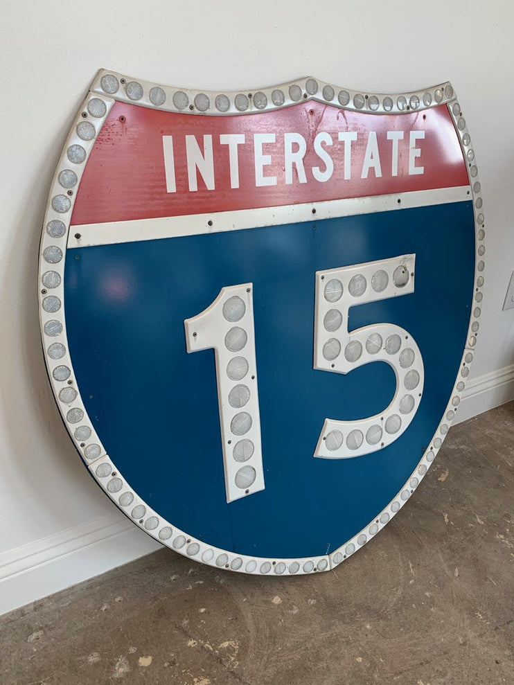 Tall Los Angeles 15 Freeway Shield