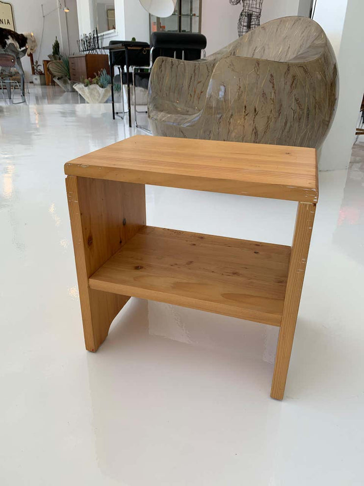 Charlotte Perriand 'Les Arcs" Pine Side Table