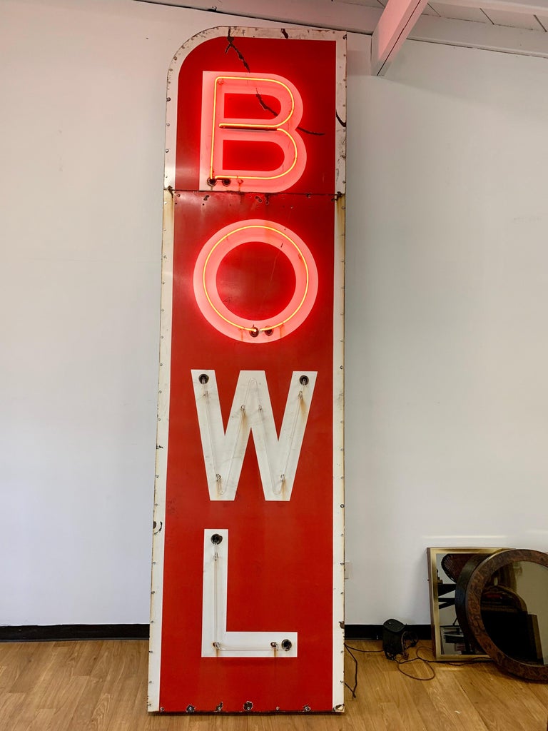 12.5 Foot Tall Vintage Neon Bowling Sign