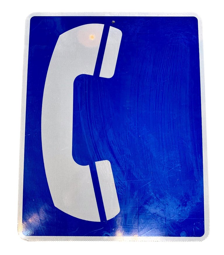 Vintage Phone Highway Sign