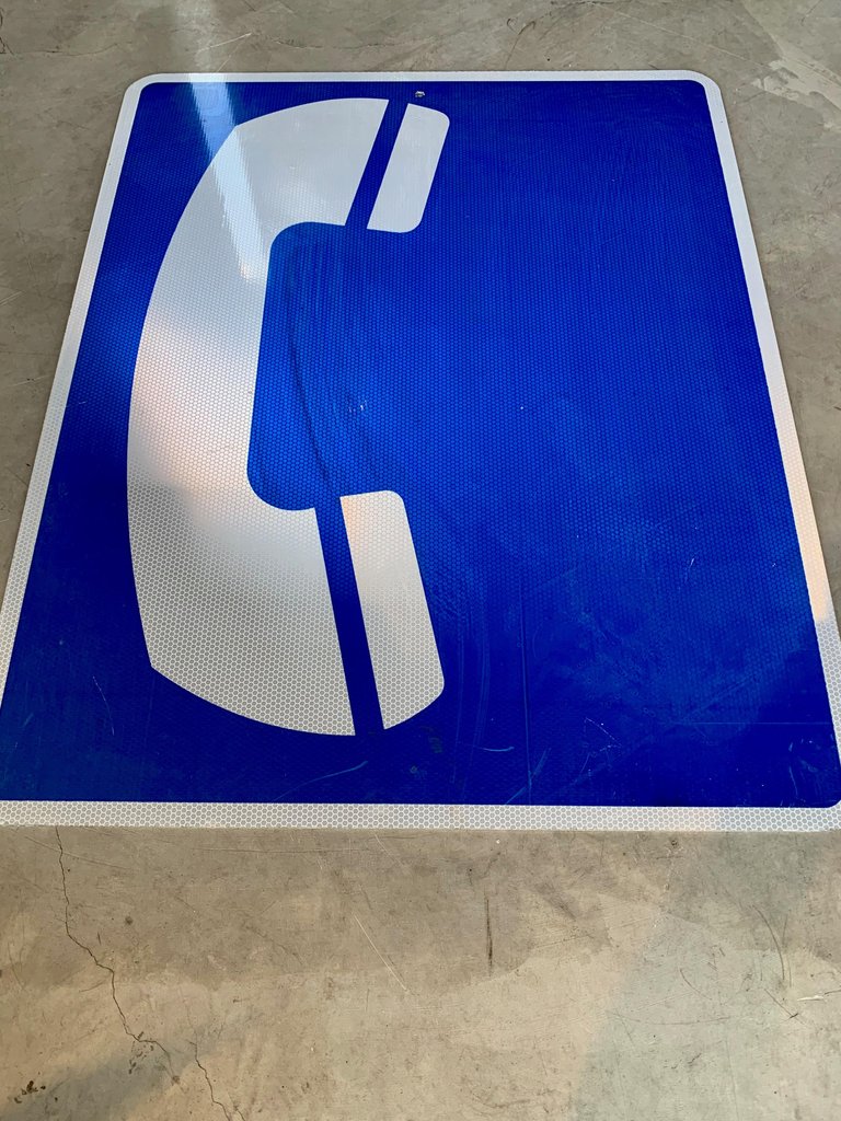 Vintage Phone Highway Sign