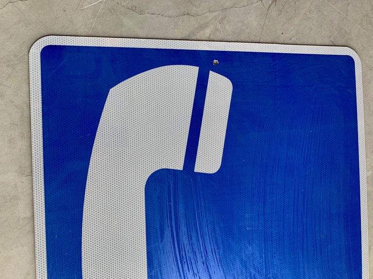 Vintage Phone Highway Sign