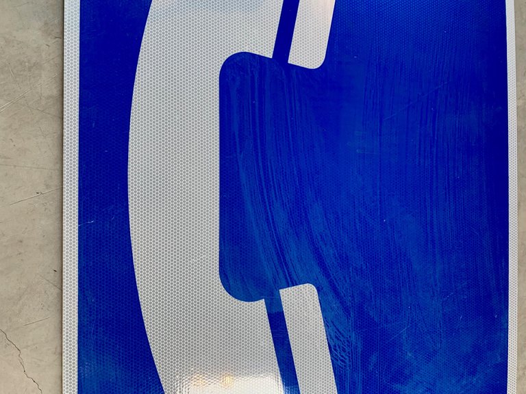 Vintage Phone Highway Sign