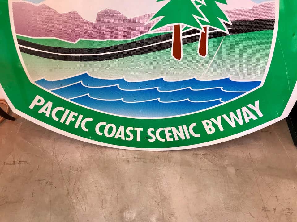 Large Pacific Coast Scenic Highway Sign