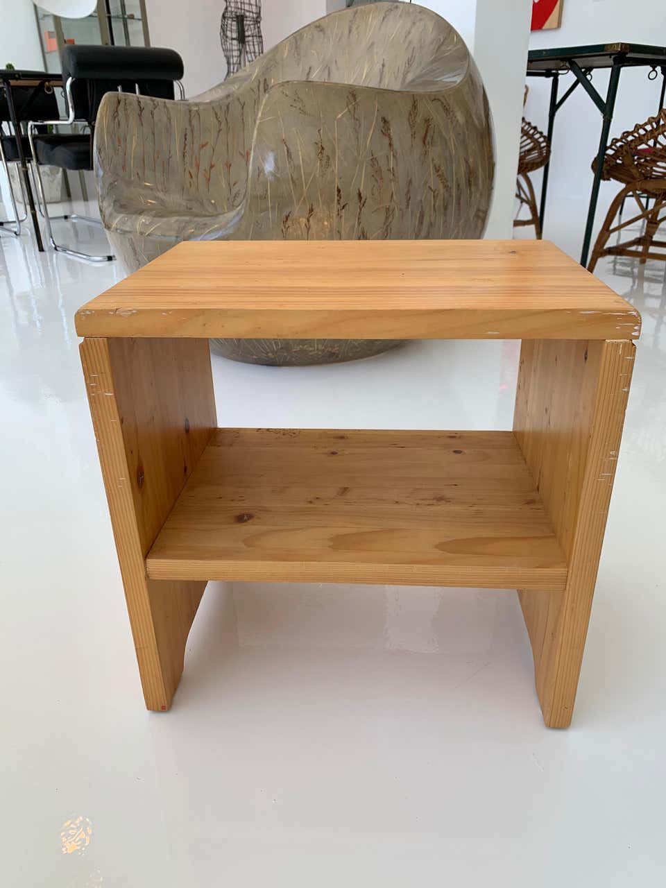Charlotte Perriand 'Les Arcs" Pine Side Table