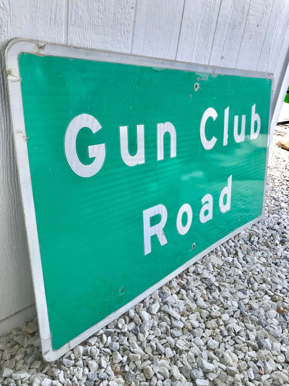 Large Vintage California Gun Club Road Sign