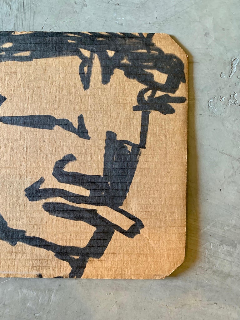 Robert Loughlin Original Diptych of Drawings on Cardboard