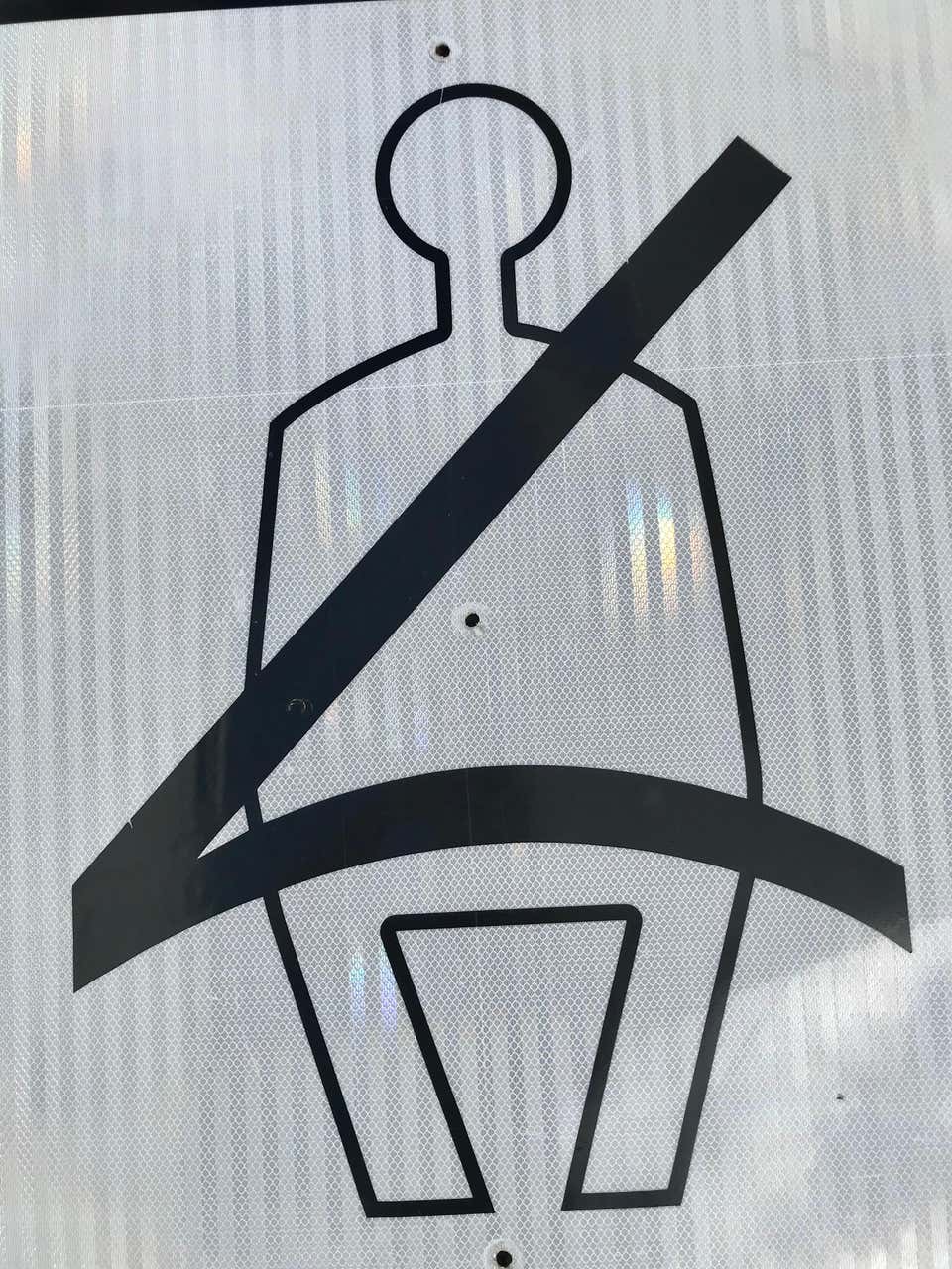 Vintage California Highway Seatbelt Sign