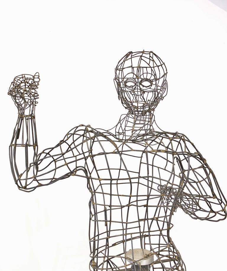 Life-Sized Figural Wire Sculpture by Bruce Gray