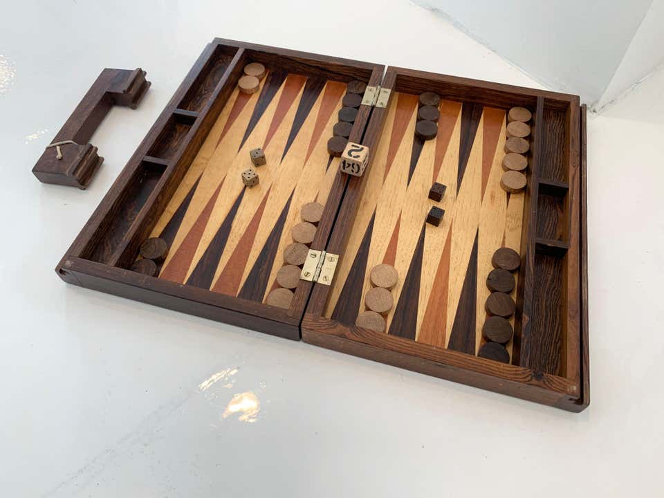 Rosewood Backgammon Set