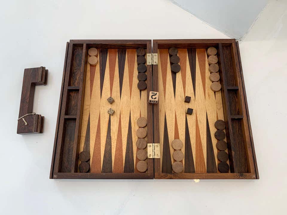 Rosewood Backgammon Set