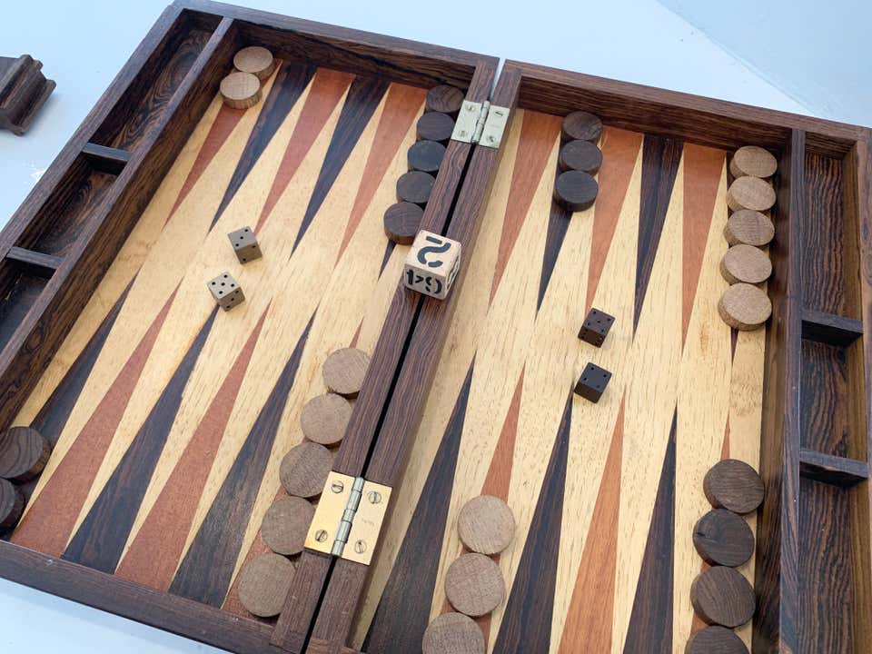 Rosewood Backgammon Set