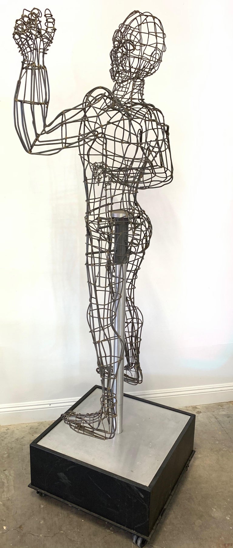 Life-Sized Figural Wire Sculpture by Bruce Gray