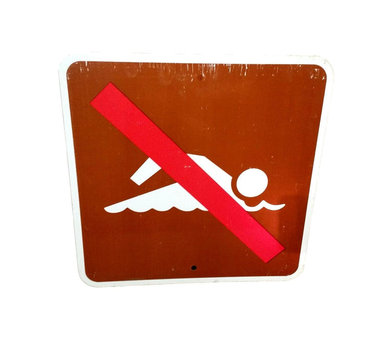 National State Park No Swimming Sign