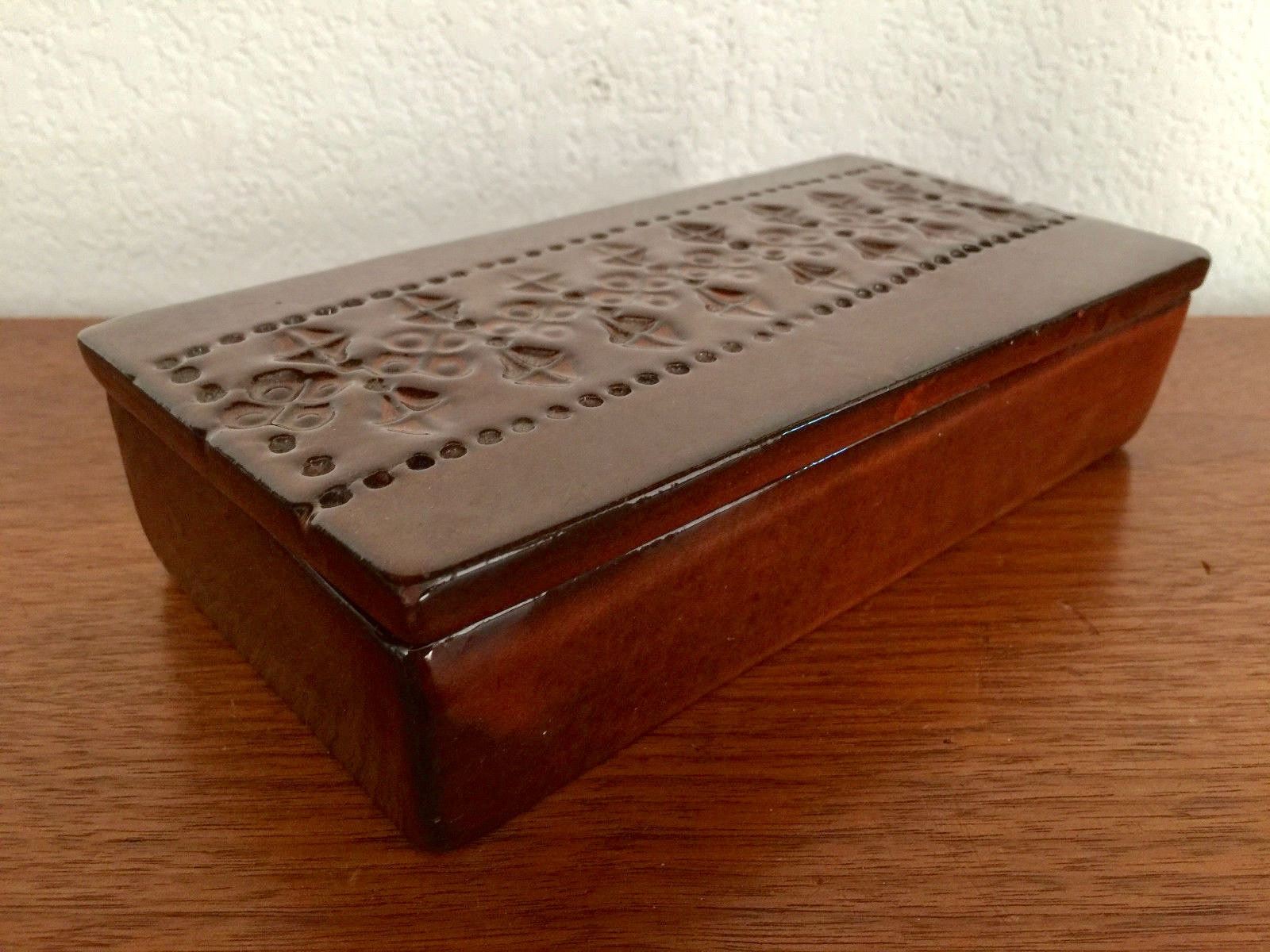 Bitossi Ceramic Brown Box, 1970s Italy