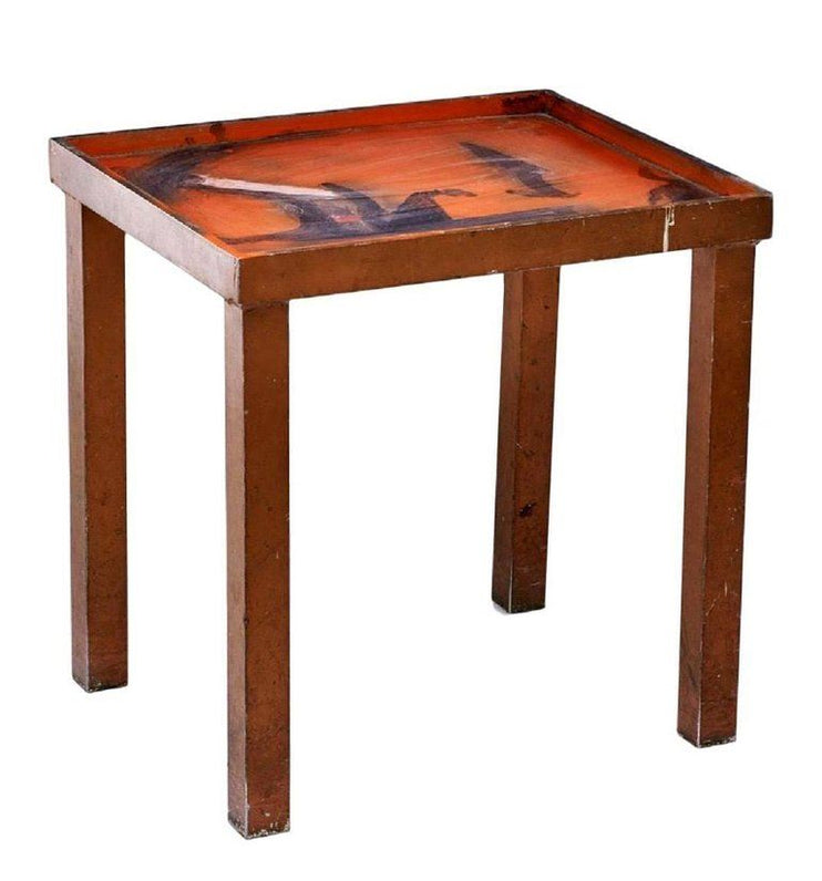 Original Robert Loughlin Painted Side Table, 1990s USA